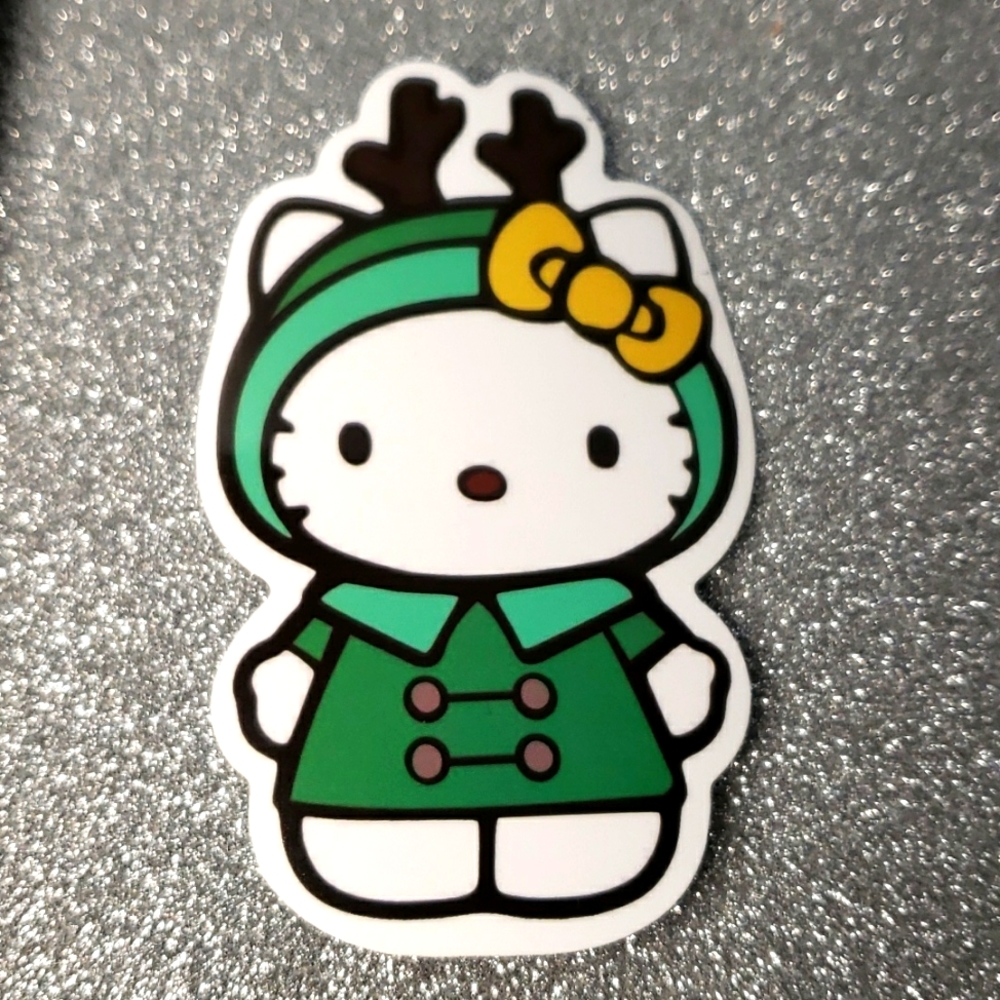 10/$10 HELLO KITTY waterproof sticker reindeer